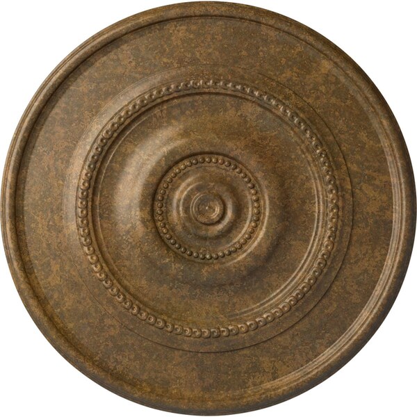 Ekena Millwork Traditional Reece Ceiling Medallion (Fits Canopies up to 5 7/8"), 24 3/8"OD x 1 1/8"P, Rubbed Bronze CM24RERZS - main